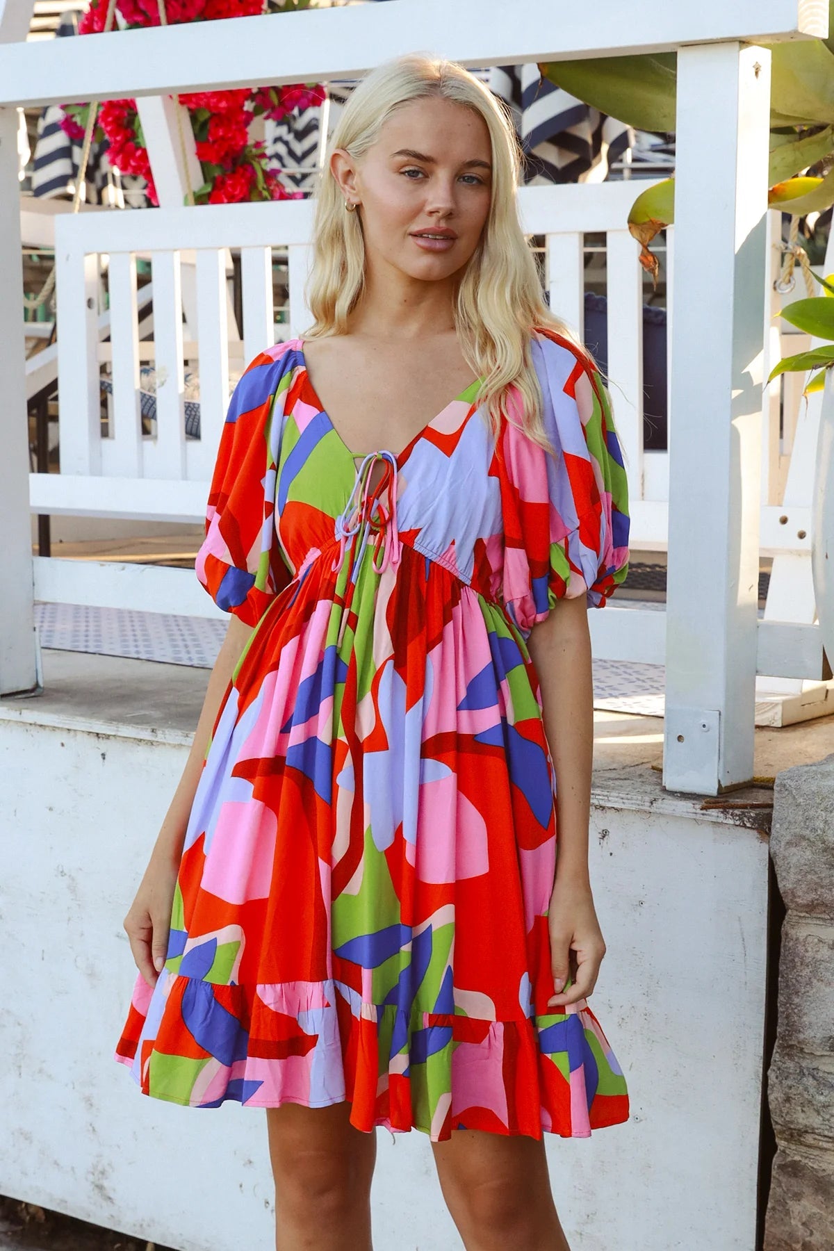 Alberta Mini Dress Francesca | Ginger Bear Boutique