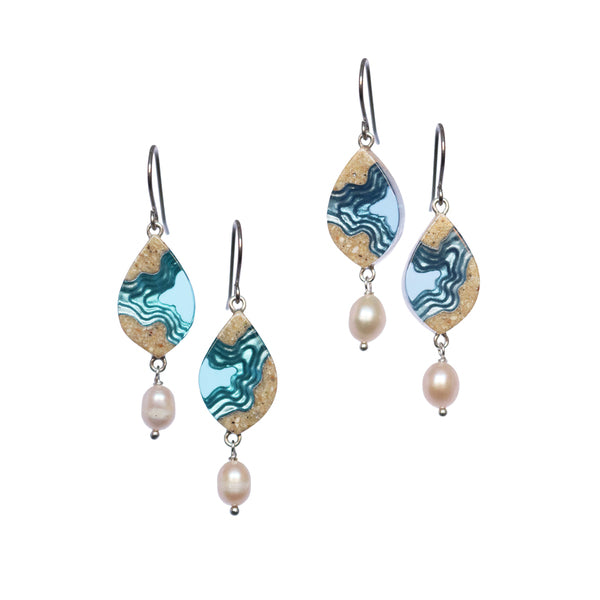 Beautiful Aqua Bay Earrings | Ginger Bear Boutique