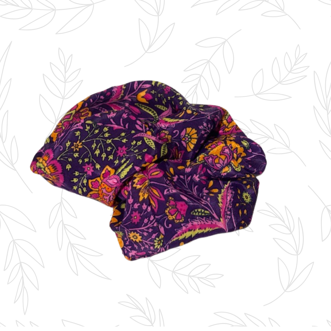 Boho Oversized Silk Floral Hair Scrunchies