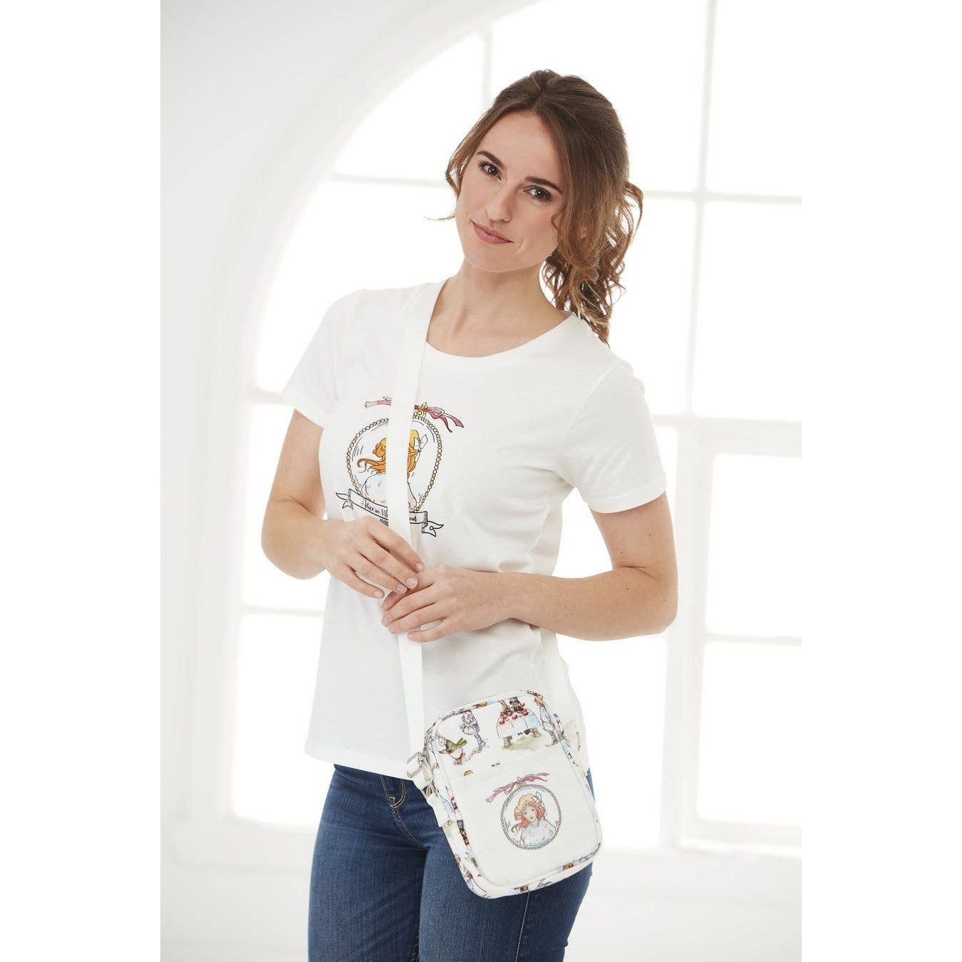 Alice in Wonderland Cross Body Travel Bag