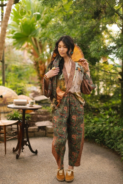 Bamboo Kimono - Secret Garden Pixie Duster w/ Swan, Cropped