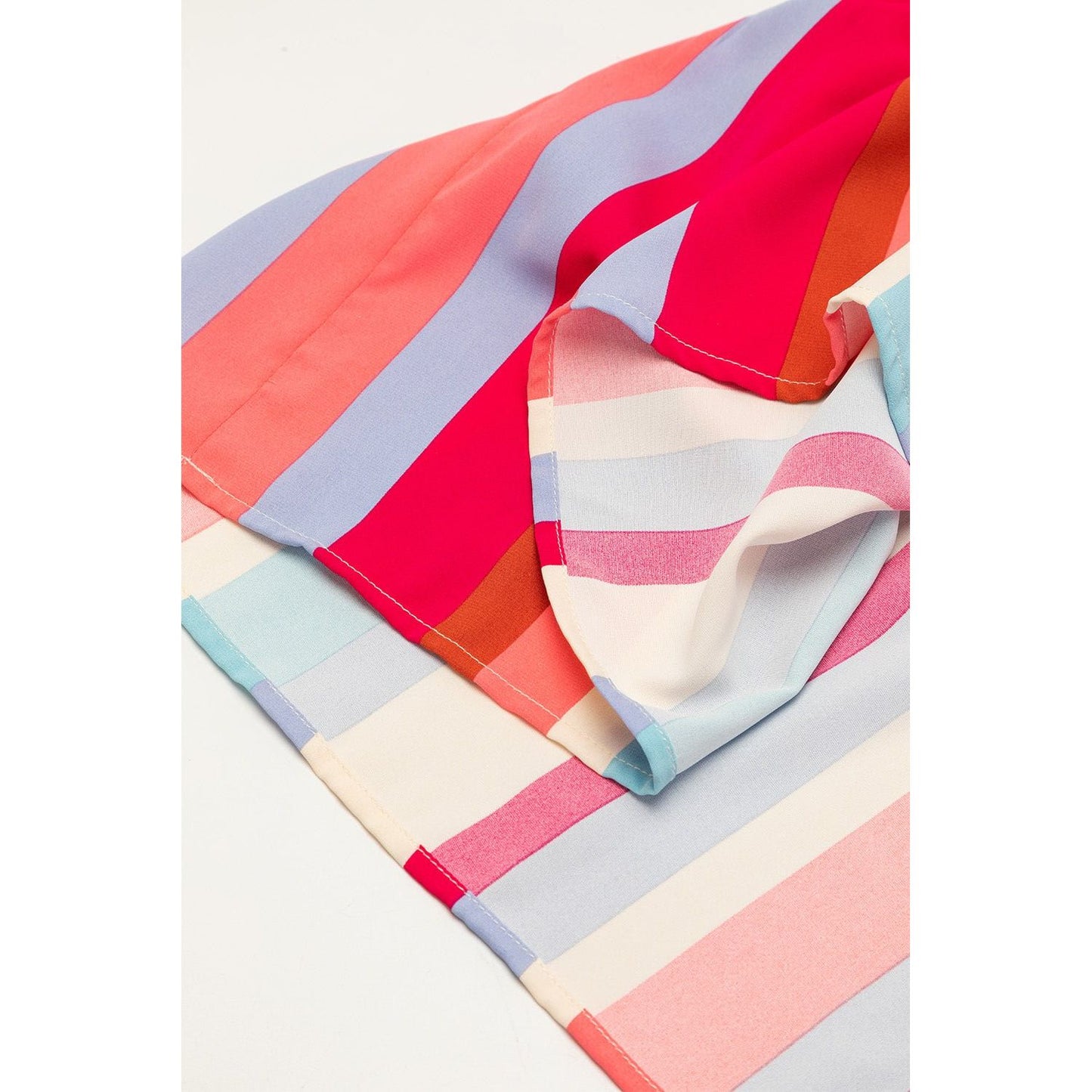 Red Striped Ruffled Straps Summer Midi Dress | Ginger Bear Boutique