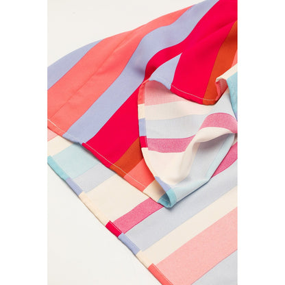 Red Striped Ruffled Straps Summer Midi Dress | Ginger Bear Boutique