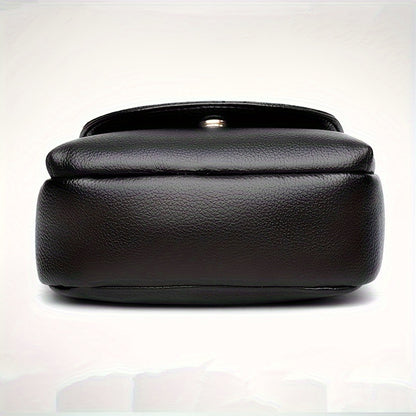 Stylish Leather Shoulder Bag -  Kangaroo and Letter Decor Fashion Crossbody Bag