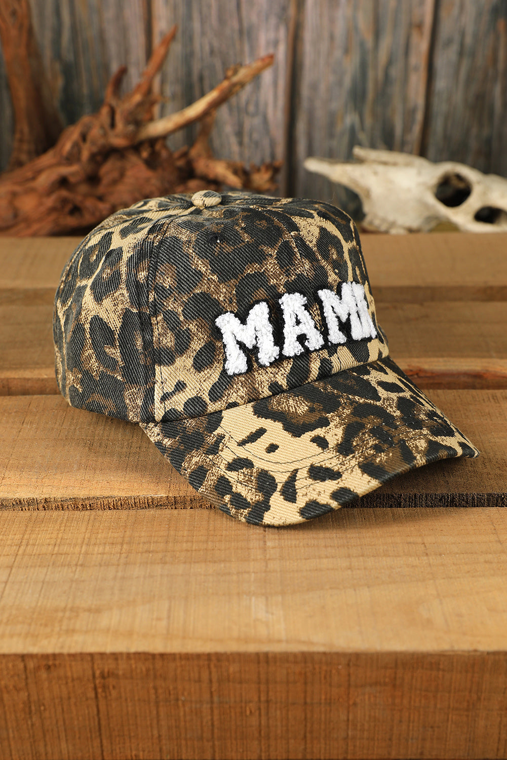 Leopard MAMA Letter Embroidered Baseball Cap | Ginger Bear Boutique