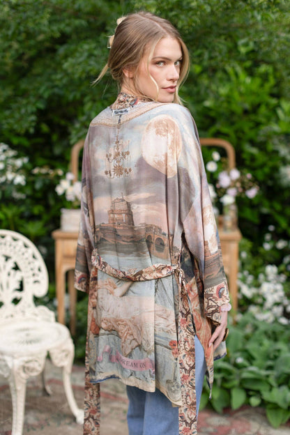 Bamboo Bohemian Kimono with Belt