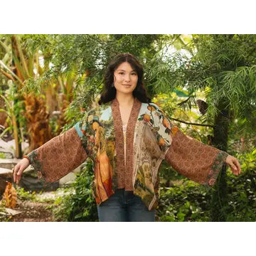 Bamboo Kimono - Secret Garden Pixie Duster w/ Swan, Cropped