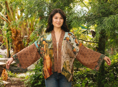 Bamboo Kimono - Secret Garden Pixie Duster w/ Swan, Cropped