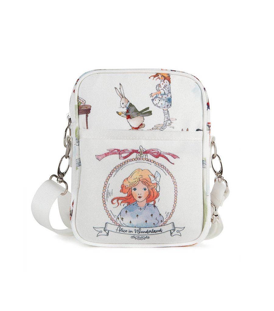 Alice in Wonderland Cross Body Travel Bag