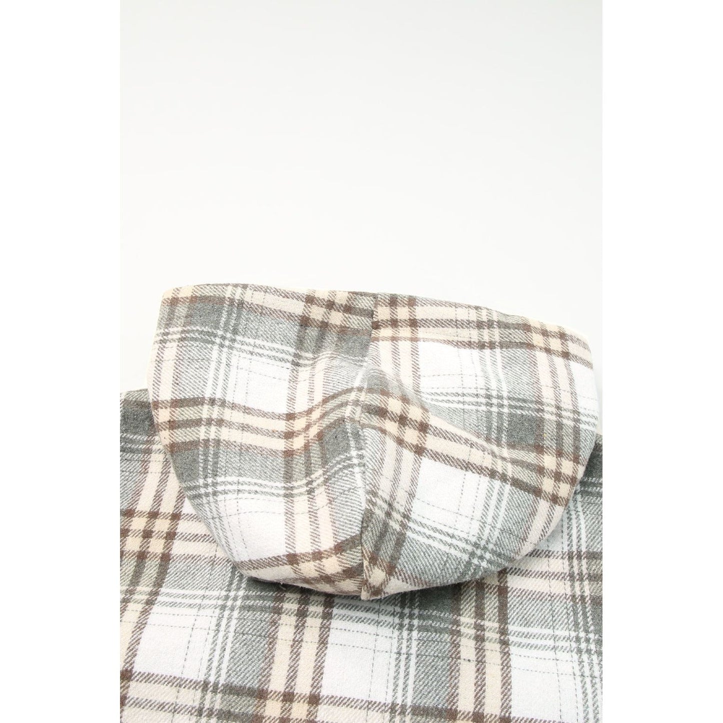 Sherpa Lined Hooded Gray Flannel Jacket | Ginger Bear Boutique