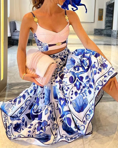 Skirt Large Swing Dress Two-piece Set