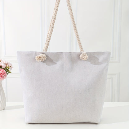 Beautiful Large Blue Pattern Beach Tote Bag