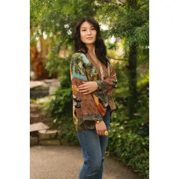 Bamboo Kimono - Secret Garden Pixie Duster w/ Swan, Cropped