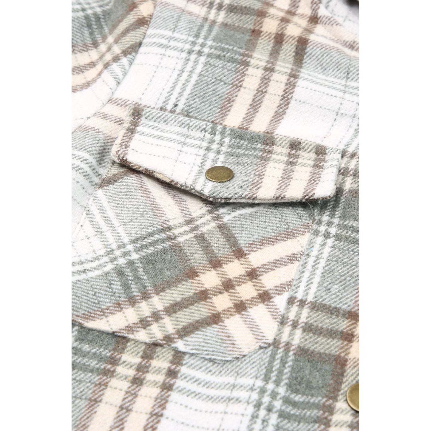 Sherpa Lined Hooded Gray Flannel Jacket | Ginger Bear Boutique