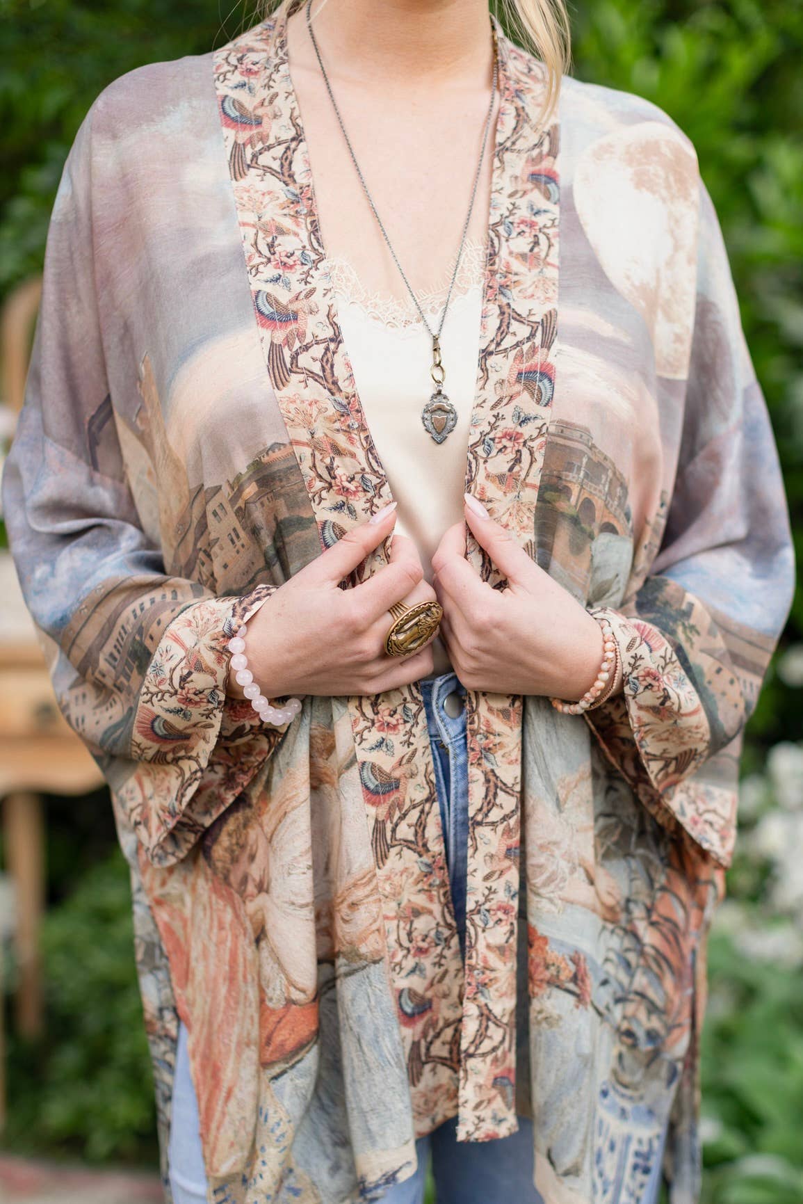 Bamboo Bohemian Kimono with Belt
