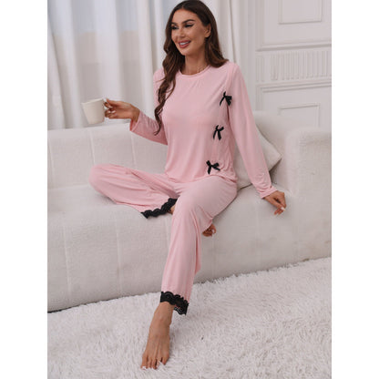 Lovely Lace Trim Pyjama Lounge Sleepwear set | Ginger Bear Boutique