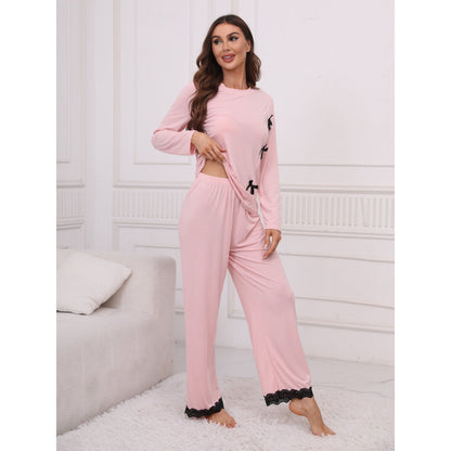 Lovely Lace Trim Pyjama Lounge Sleepwear set