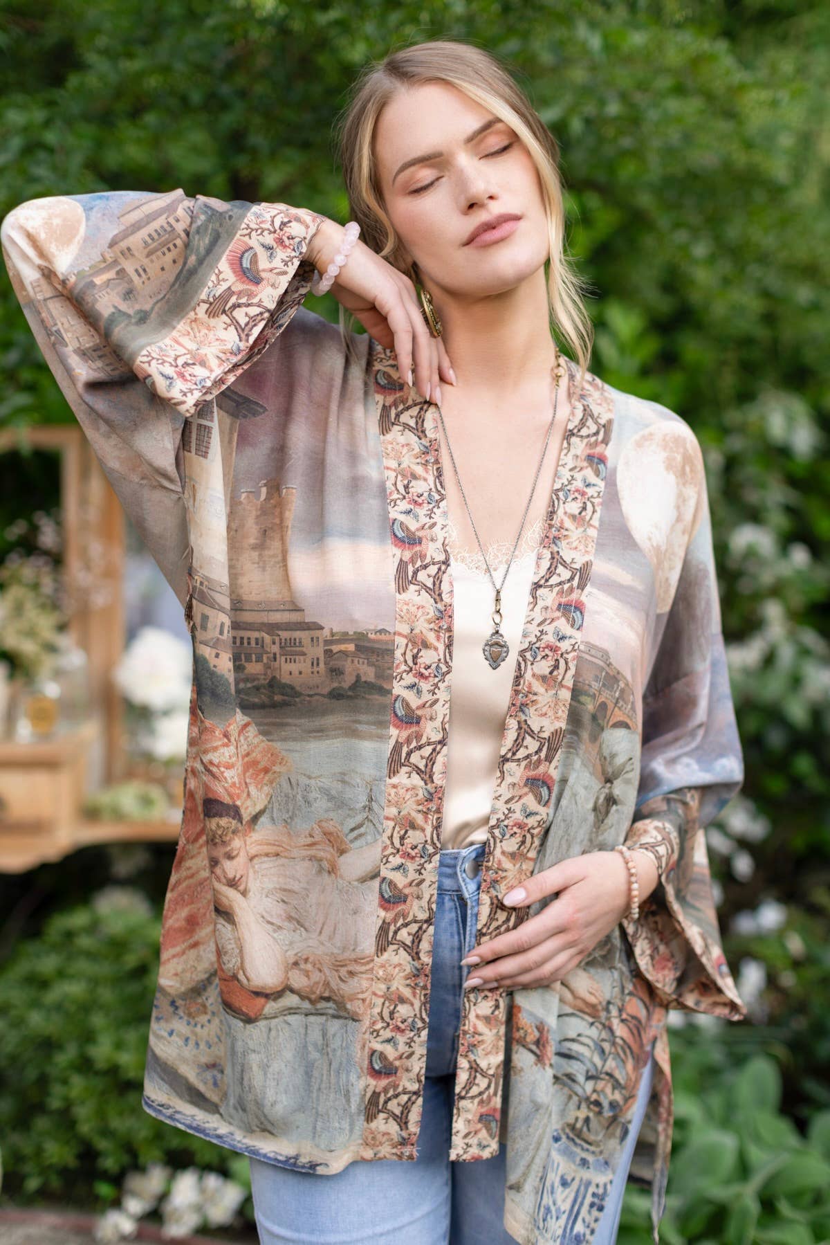 Bamboo Bohemian Kimono with Belt