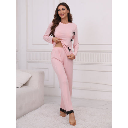 Lovely Lace Trim Pyjama Lounge Sleepwear set