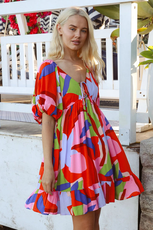 Alberta Mini Dress Francesca | Ginger Bear Boutique