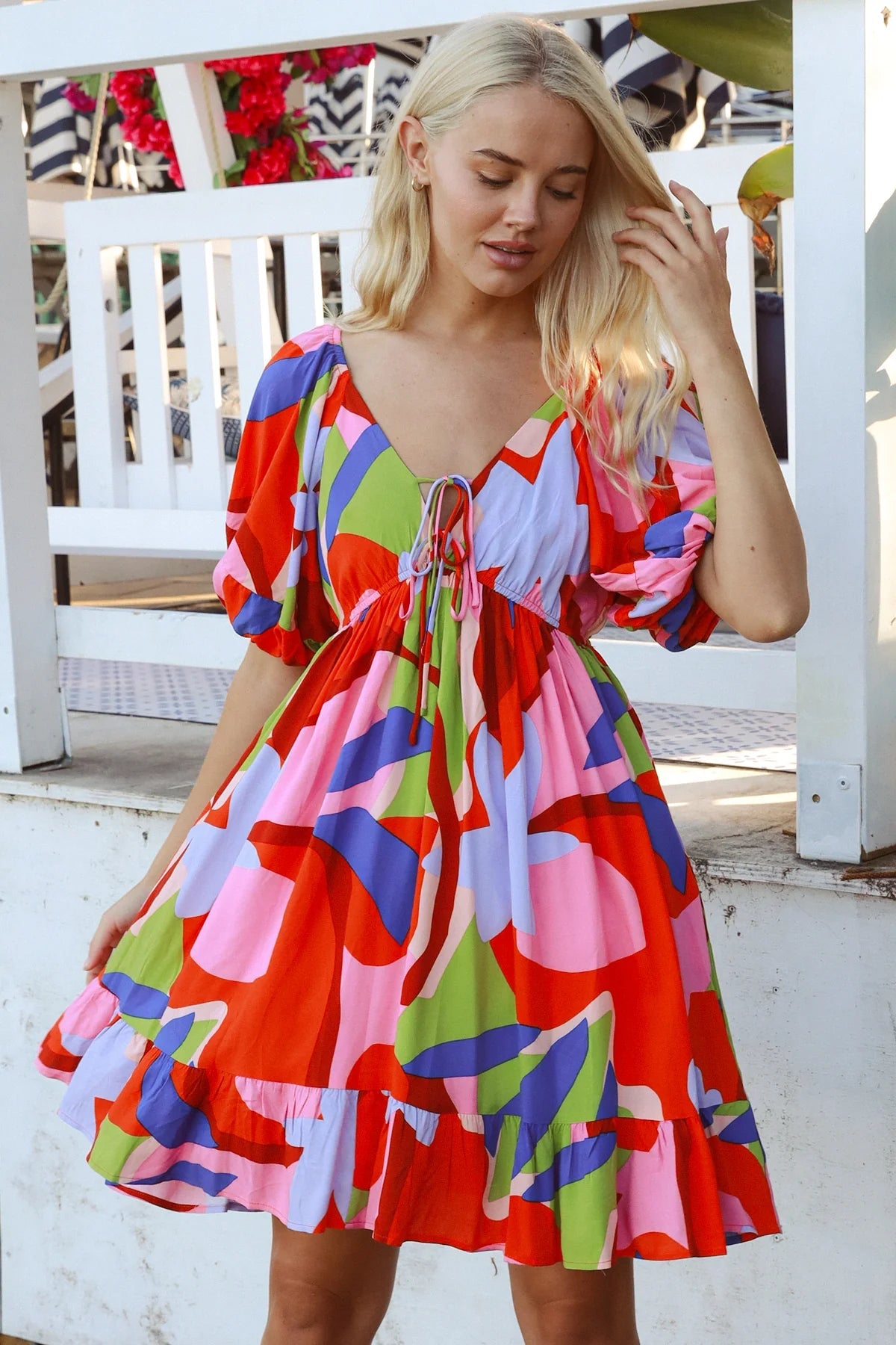 Alberta Mini Dress Francesca | Ginger Bear Boutique