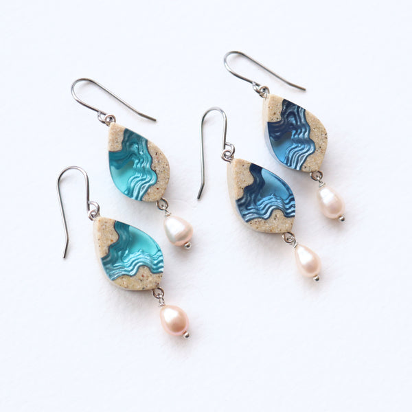 Beautiful Aqua Bay Earrings | Ginger Bear Boutique
