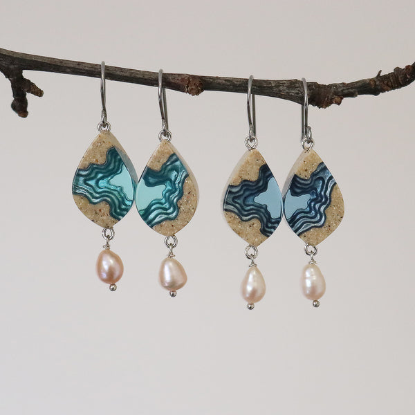 Beautiful Aqua Bay Earrings | Ginger Bear Boutique