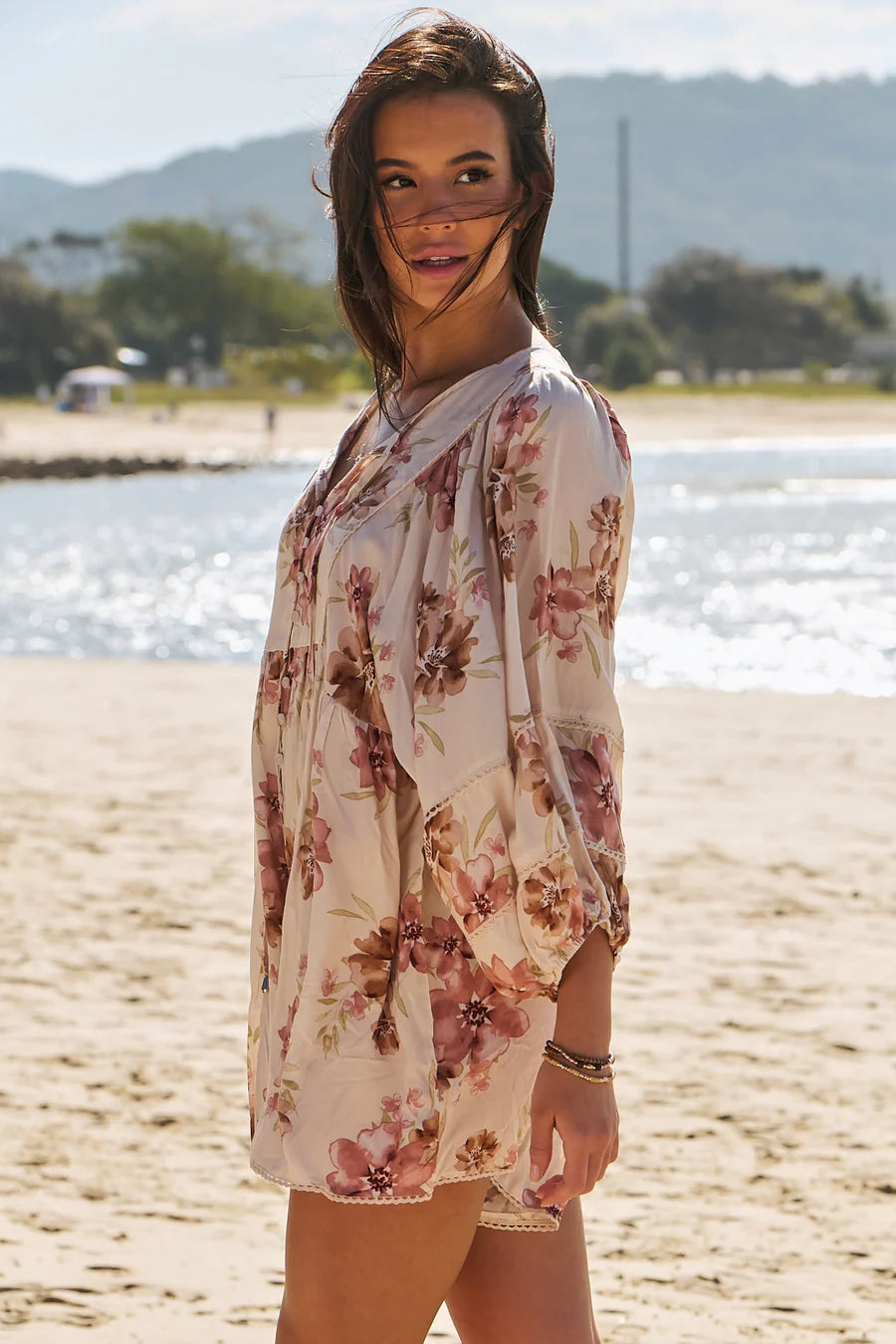 Bentley Playsuit | Boho Balloon Sleeve Romper Playsuit