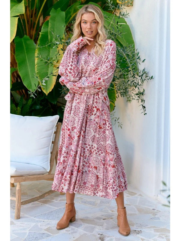 Ruby Red Print Vela Skirt - JAASE