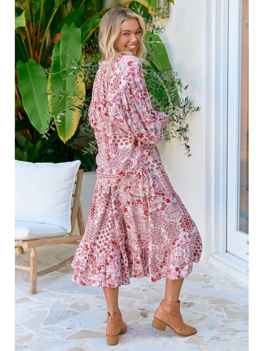 Ruby Red Print Vela Skirt - JAASE