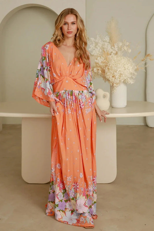 Dreamcatcher Rosalie - V-Neck Maxi Dress | Ginger Bear Boutique