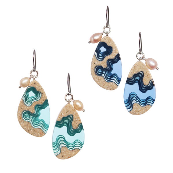 Rockpool Earrings - Aqua Collection. | Ginger Bear Boutique