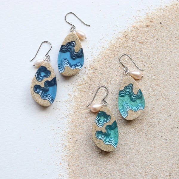 Rockpool Earrings - Aqua Collection. | Ginger Bear Boutique