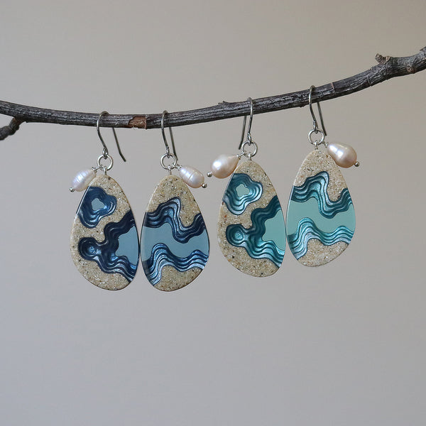 Rockpool Earrings - Aqua Collection. | Ginger Bear Boutique