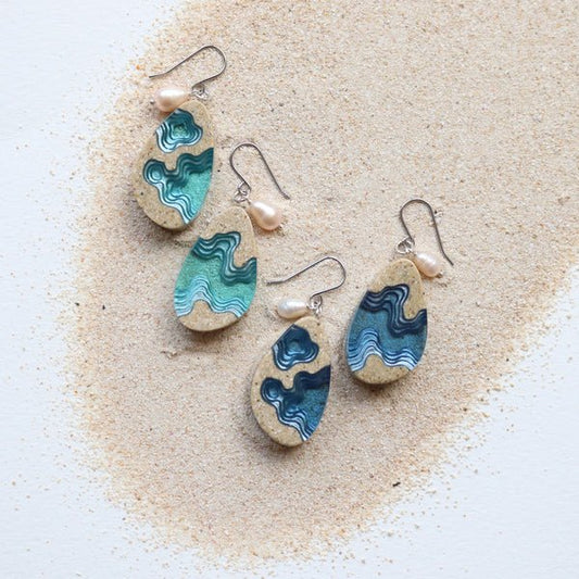Rockpool Earrings - Aqua Collection. | Ginger Bear Boutique