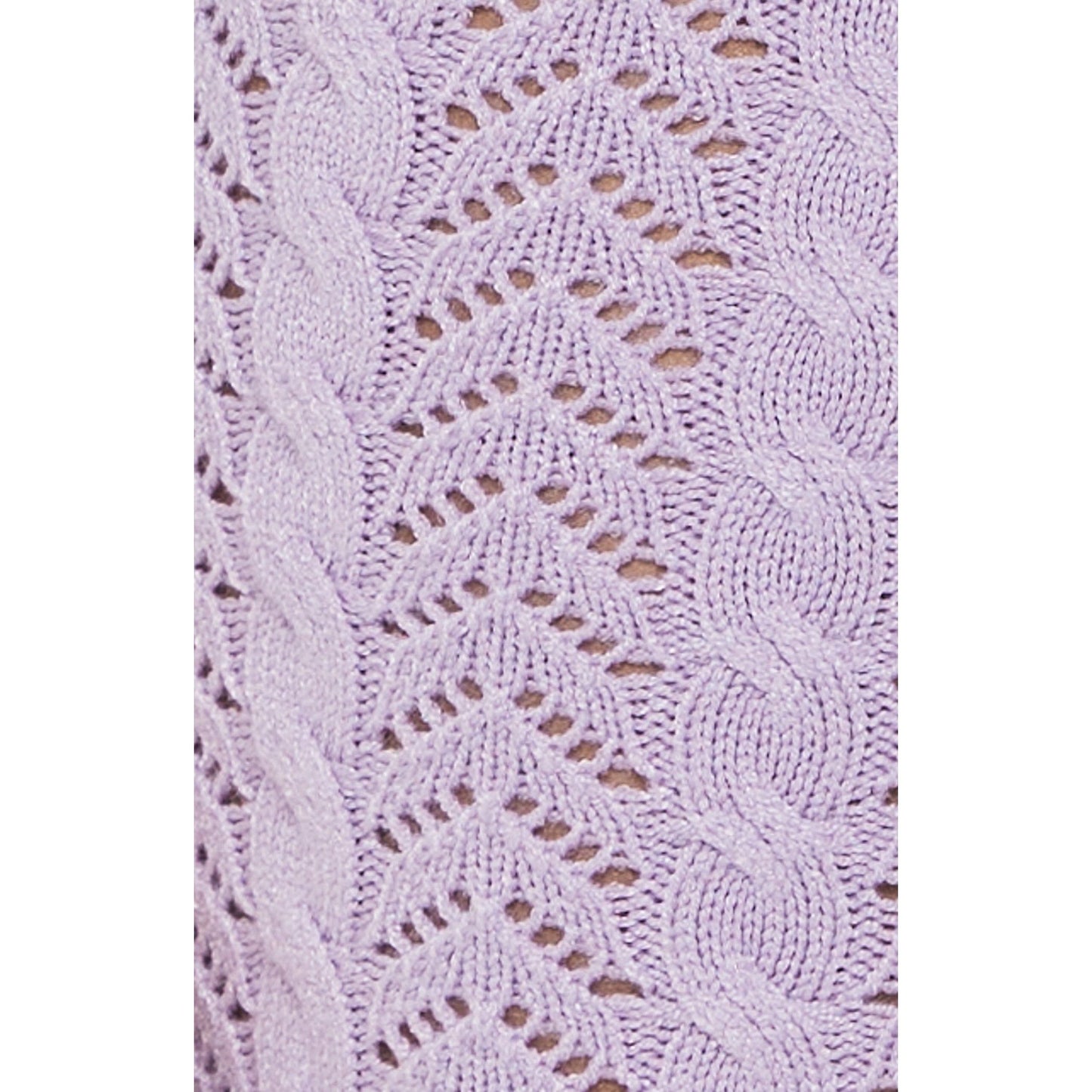 Crotchet Knit Set with Front Knot Top and Midi Skirt