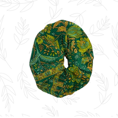 Boho Oversized Silk Floral Hair Scrunchies