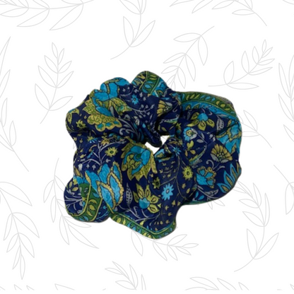 Boho Oversized Silk Floral Hair Scrunchies