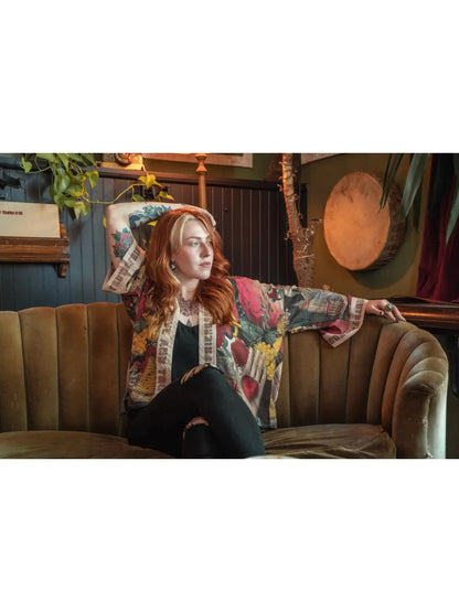 Friendship Love and Truth Cropped Bamboo Kimono