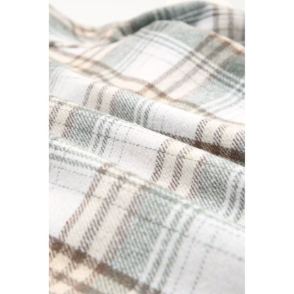 Sherpa Lined Hooded Gray Flannel Jacket | Ginger Bear Boutique