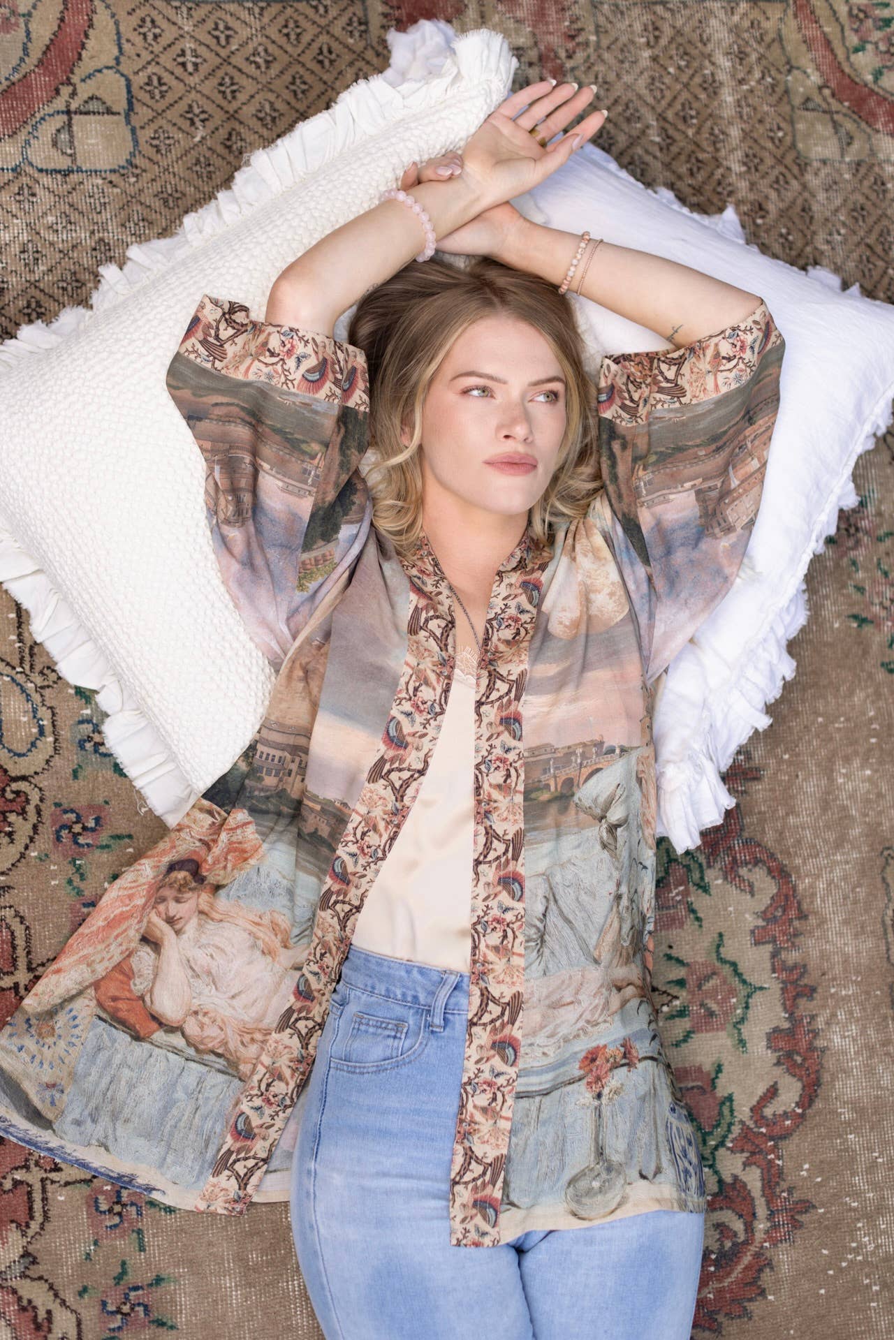 Bamboo Bohemian Kimono with Belt