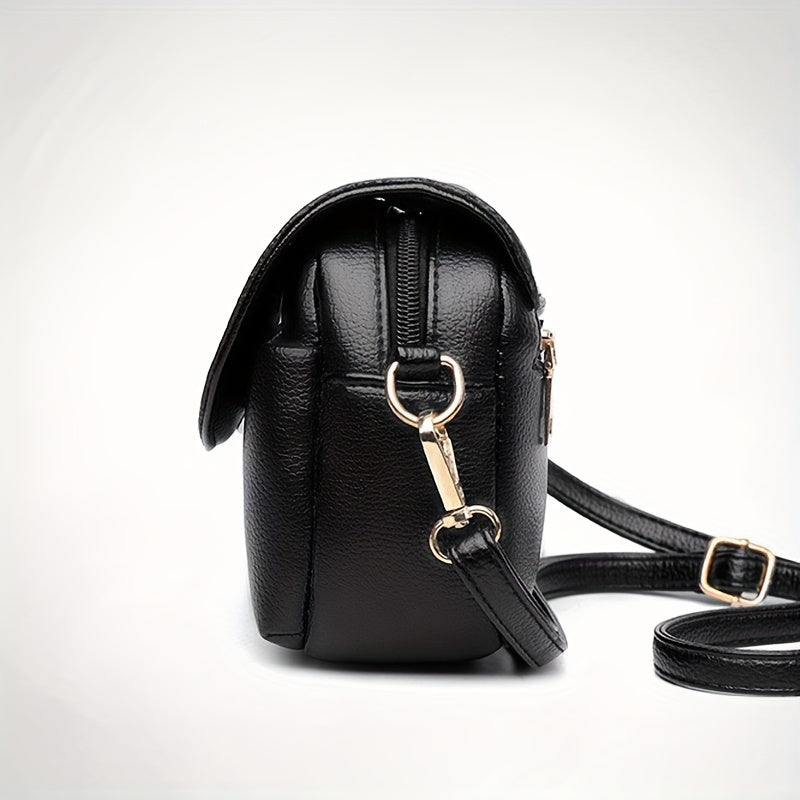 Stylish Leather Shoulder Bag -  Kangaroo and Letter Decor Fashion Crossbody Bag | Ginger Bear Boutique