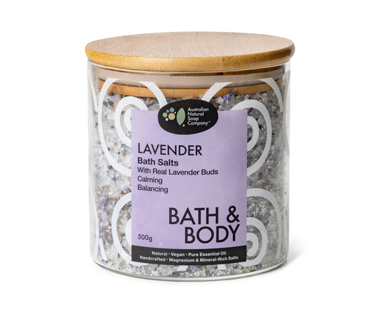 Lavender Bath Salts | Australian Natural Soap Company | Ginger Bear Boutique