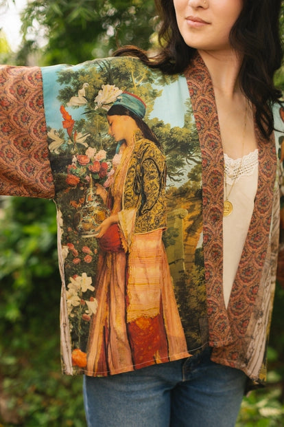 Bamboo Kimono - Secret Garden Pixie Duster w/ Swan, Cropped