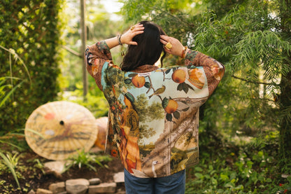Bamboo Kimono - Secret Garden Pixie Duster w/ Swan, Cropped