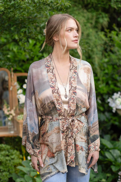 Bamboo Bohemian Kimono with Belt