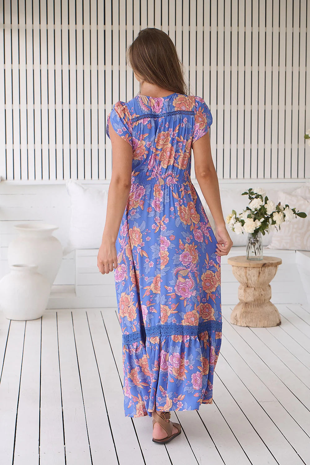 Cool and stylish Glastonbury Print JAASE Carmen Maxi Dress
